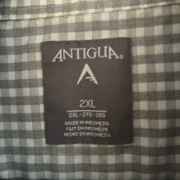 Tampa Bay Buccaneers Antigua Gray White Check 2XL Red BUCS LOGO LSleeve FBALL EC - Picture 8 of 10